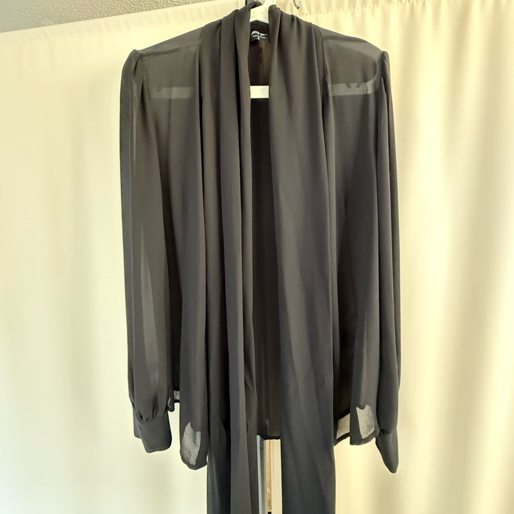 Nasty Gal Black Sheer Blouse